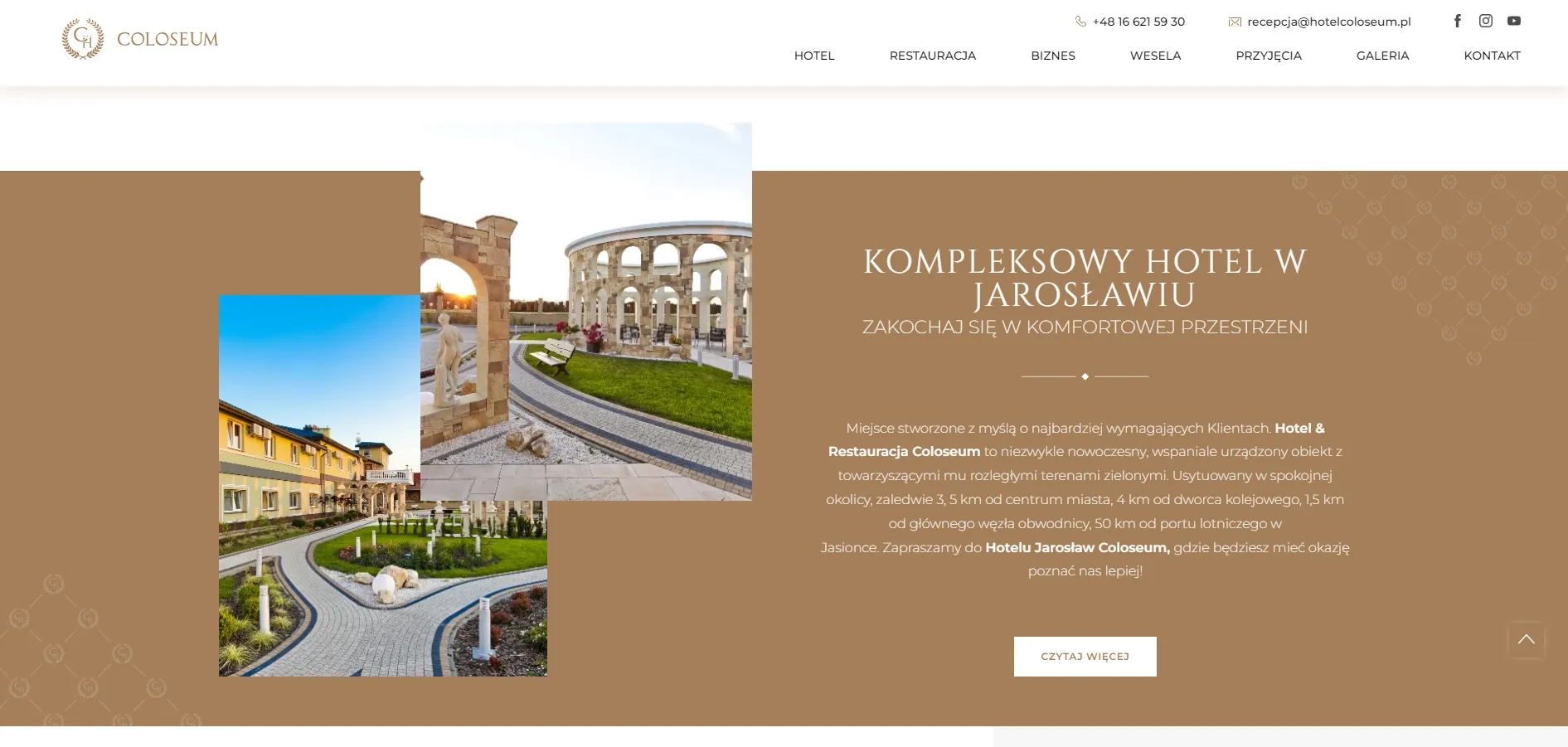 Strona www Hotel Jarosław Coloseum